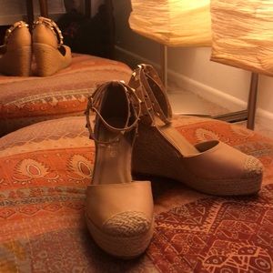 Nude Wedges with studs